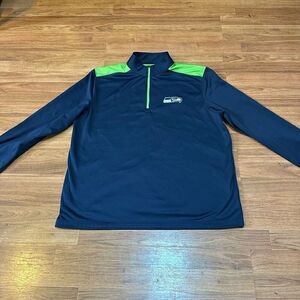 NFL Seattle Seahawks Quarter Zip Pull Over Men size 2XL